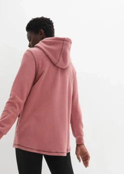 Long-Fleecejacke mit Reißverschluss-Taschen