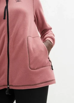 Long-Fleecejacke mit Reißverschluss-Taschen