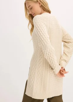 Longpullover aus fließendem Viskose-Mix