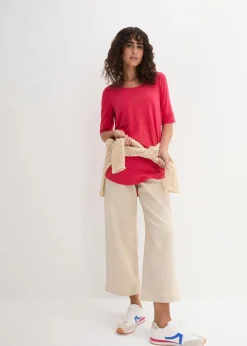 Long-Shirt aus softer Viskose