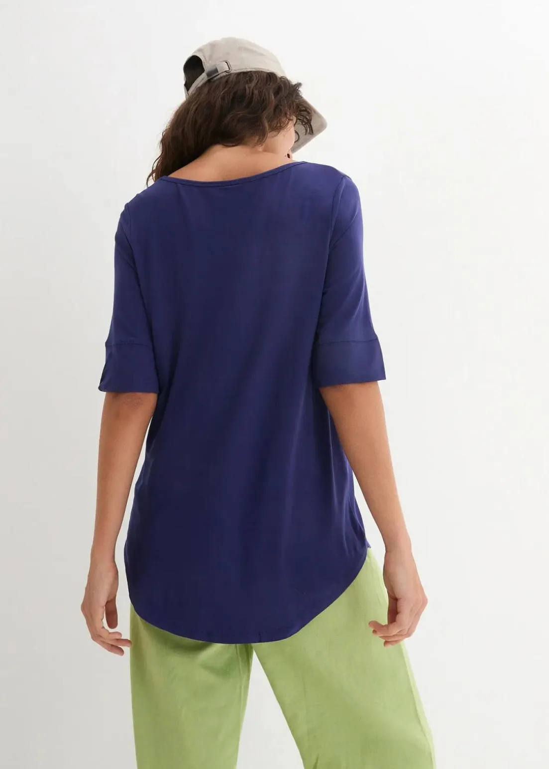 Long-Shirt aus softer Viskose