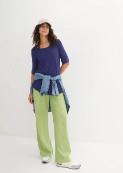 Long-Shirt aus softer Viskose