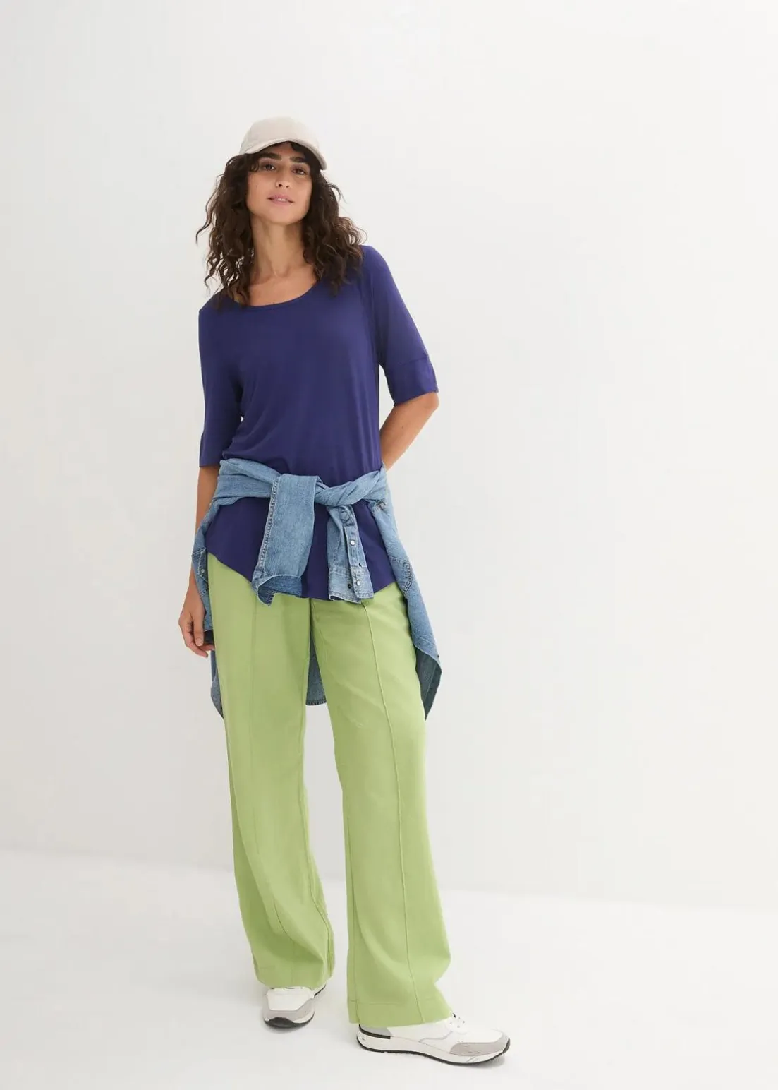 Long-Shirt aus softer Viskose