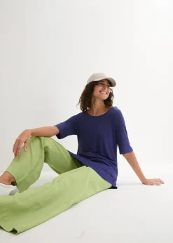 Long-Shirt aus softer Viskose