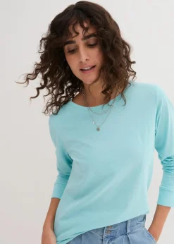 Longshirt mit Rundhalsausschnitt, Langarm (5er Pack)