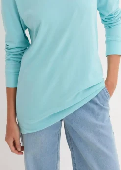 Longshirt mit Rundhalsausschnitt, Langarm (5er Pack)