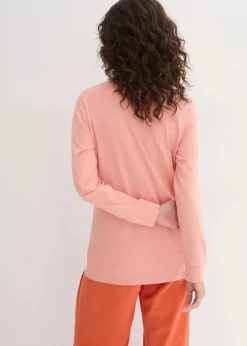 Longshirt mit Rundhalsausschnitt, Langarm (5er Pack)