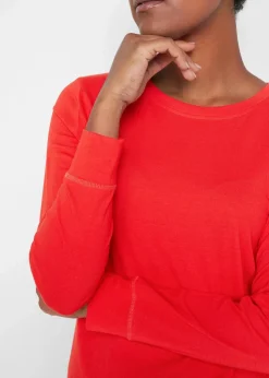 Longshirt mit Rundhalsausschnitt, Langarm (5er Pack)