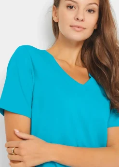 Longshirt mit V-Ausschnitt (2er Pack)