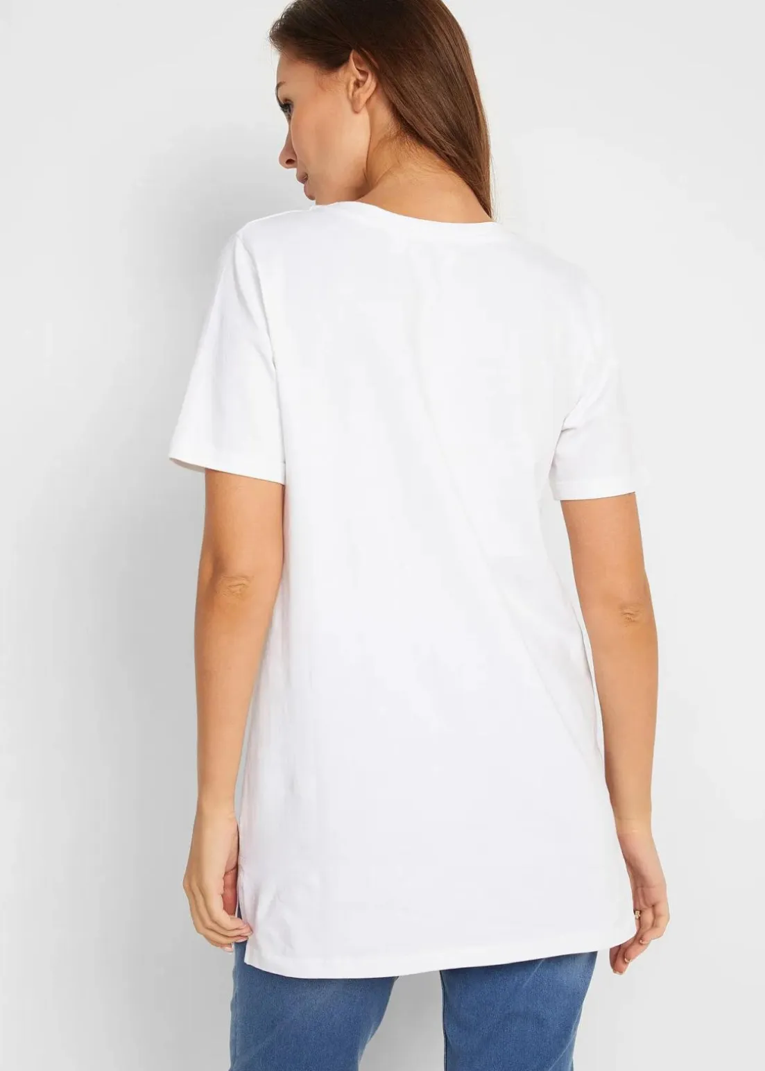 Longshirt mit V-Ausschnitt (2er Pack)