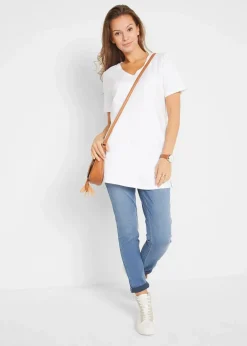 Longshirt mit V-Ausschnitt (2er Pack)