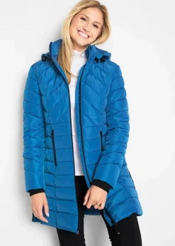 Long-Steppjacke mit Wattierung