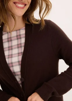 Longstrickjacke aus softem Viskose-Mix