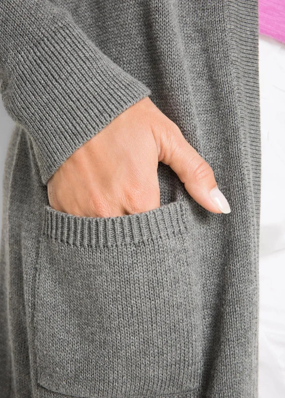 Longstrickjacke, Langarm