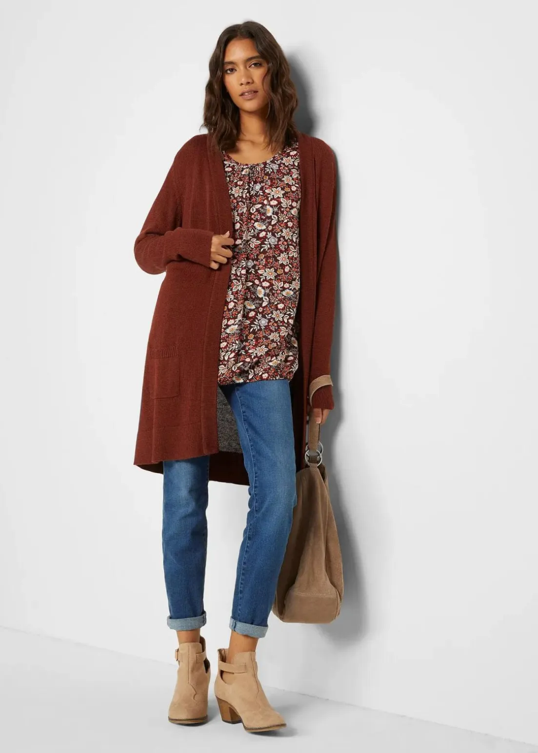 Longstrickjacke, Langarm