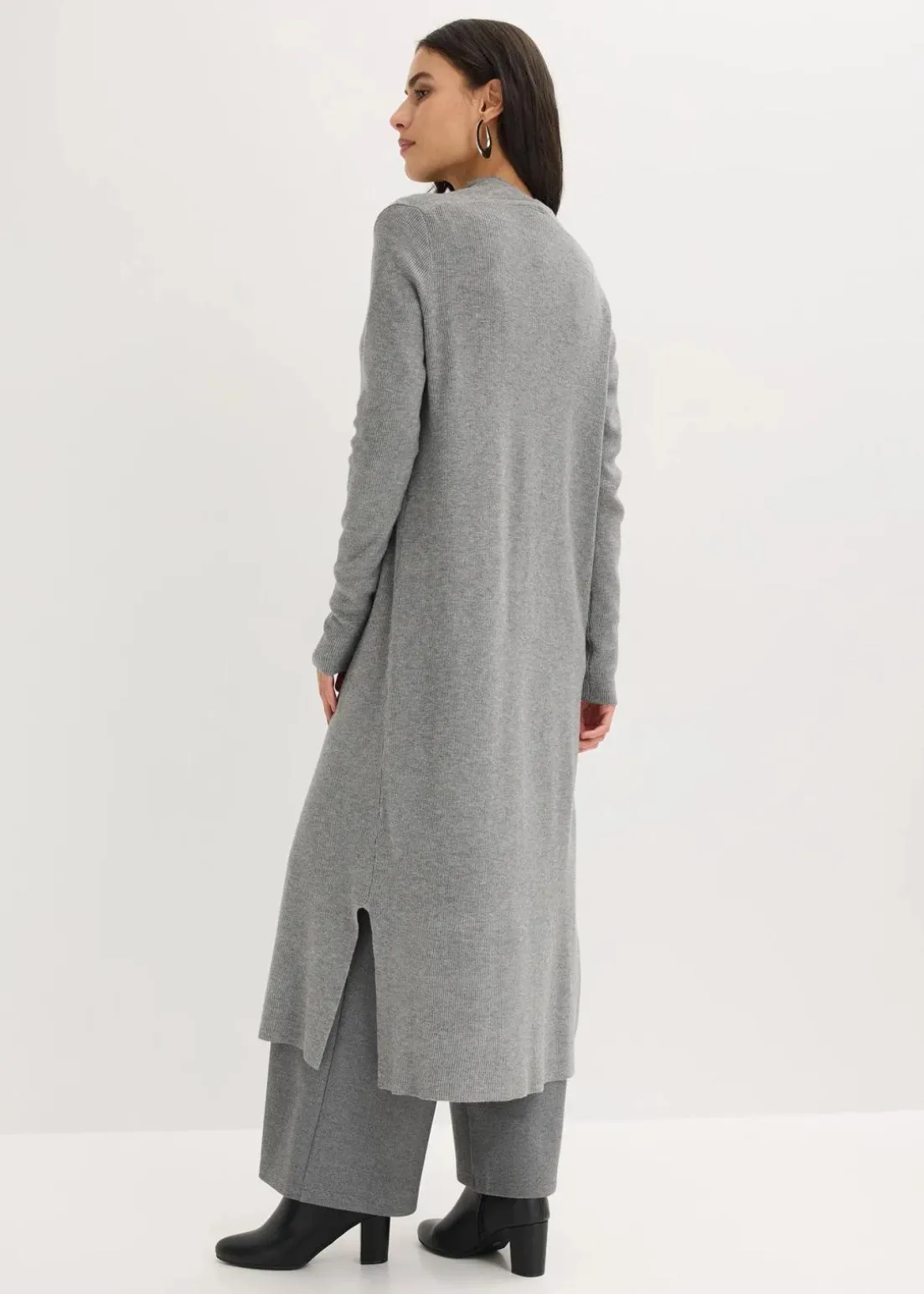 Longstrickjacke mit Viskose