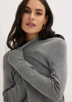 Longstrickjacke mit Viskose