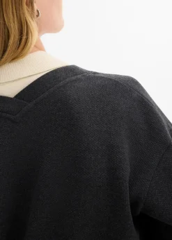 Long-Sweatjacke aus weichem Baumwoll-Mix