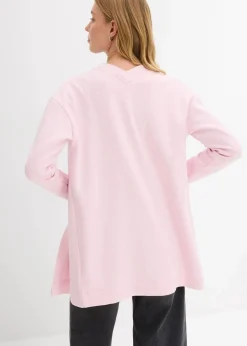 Long-Sweatjacke aus weichem Baumwoll-Mix