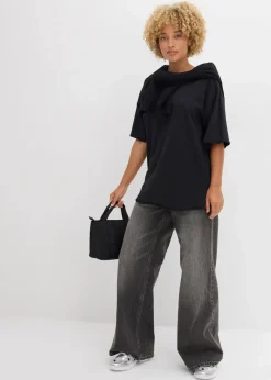 Long-Sweatshirt aus reiner Baumwolle