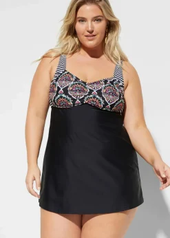 Long-Tankini (2-tlg. Set) mit Highwaist-Bikinihose