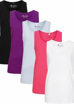 Long-Top aus reiner Baumwolle (5er Pack)