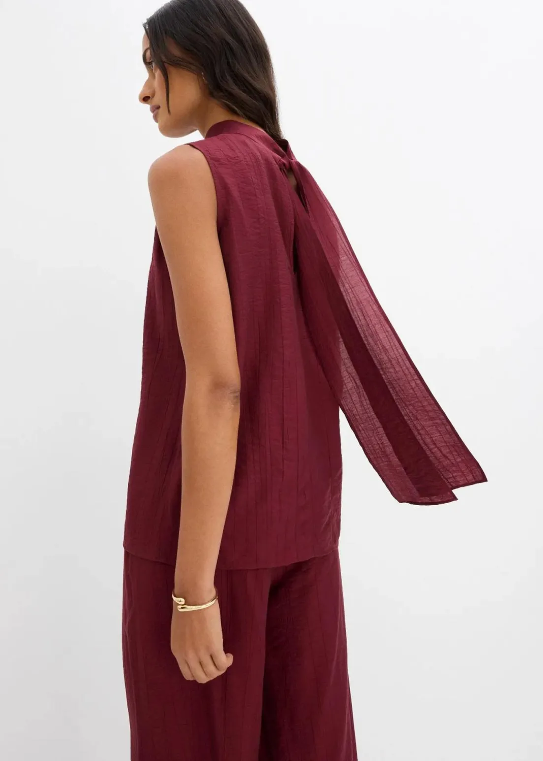 Long-Top aus strukturiertem Viskose-Mix