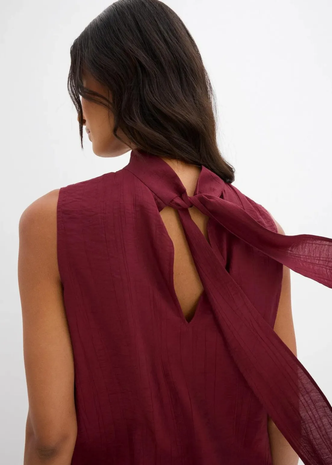 Long-Top aus strukturiertem Viskose-Mix