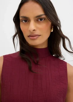 Long-Top aus strukturiertem Viskose-Mix