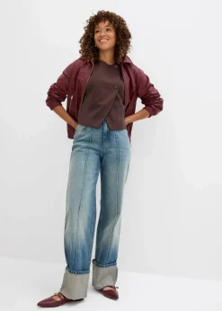 Loose Straight-Jeans High Waist