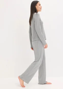 Loungewear Hausanzug aus weichem Pointelle-Jersey