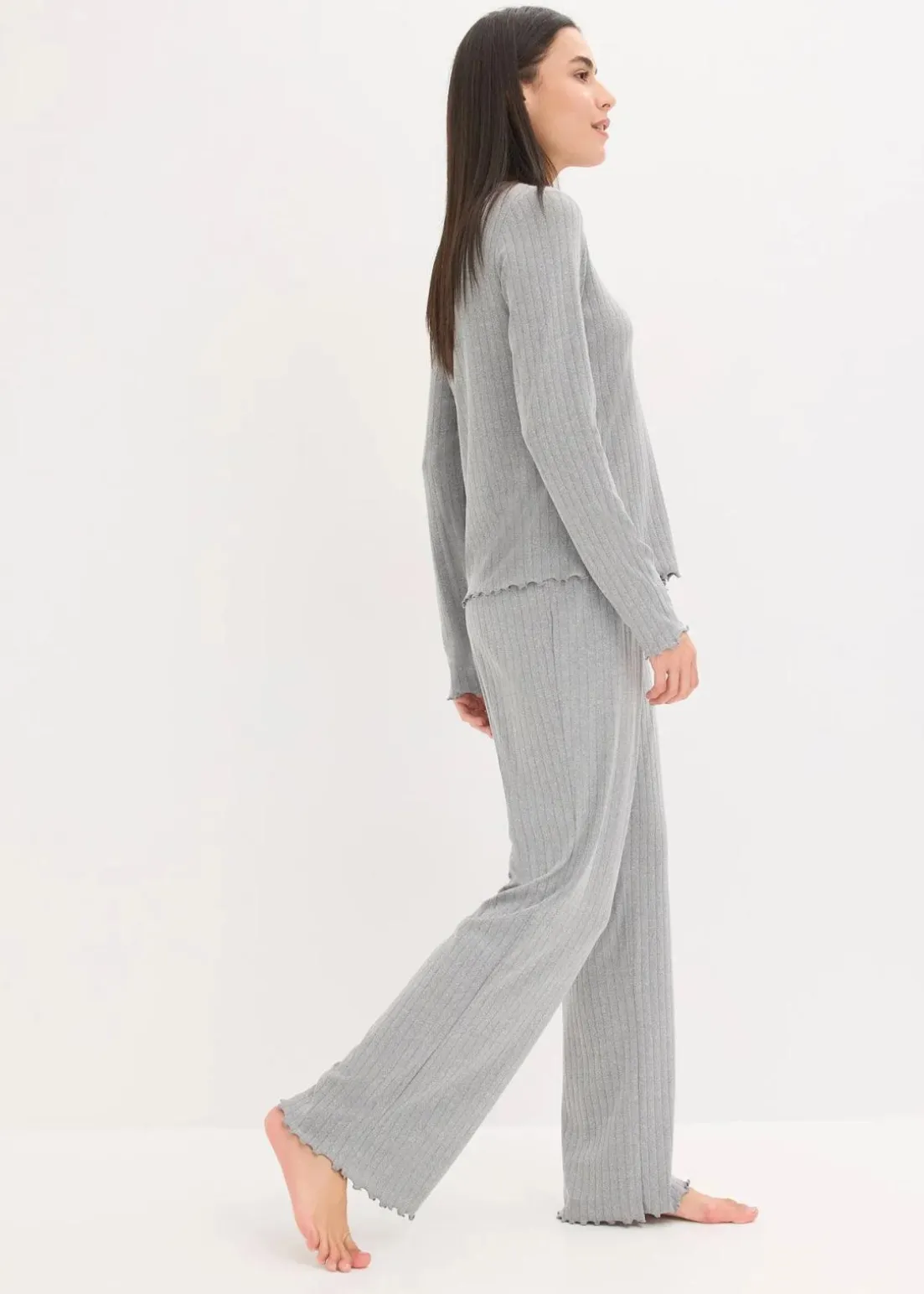 Loungewear Hausanzug aus weichem Pointelle-Jersey