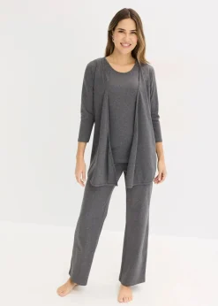 Loungewear Hausanzug (3-tlg.Set) mit Viskose