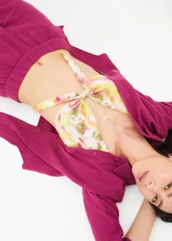 Marlenehose aus Baumwoll-Musselin