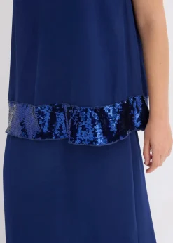 Maxikleid aus feinem Georgette mit Pailletten
