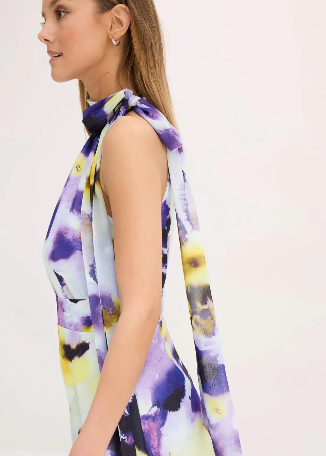 Maxikleid aus fester Scuba-Qualität