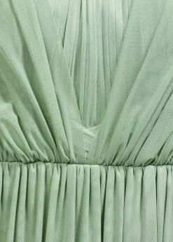 Maxikleid aus Mesh mit Tragevarianten