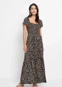 Maxikleid aus Viskose-Mix