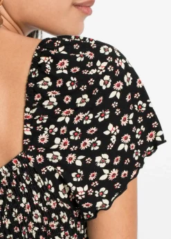 Maxikleid aus Viskose-Mix