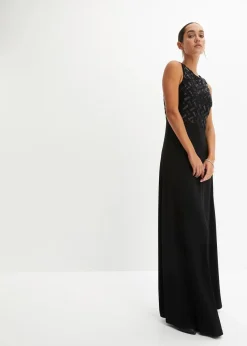 Maxikleid mit Paillettenstickerei