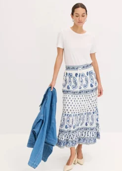 Maxirock aus reiner Baumwolle