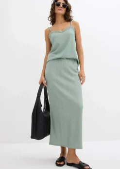 Maxirock aus leichtem Crêpe