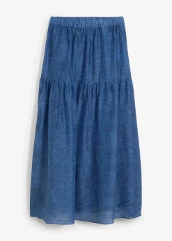 Maxirock mit Seidenanteil