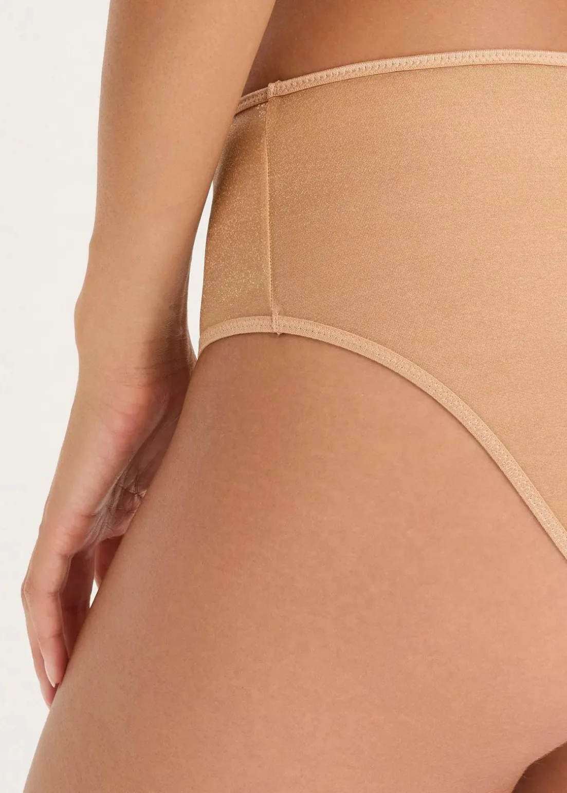 Maxislip mit schimmerndem Material