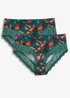 Maxislip mit zarter Spitze (2er Pack)