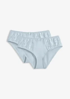 Maxislip mit zarter Spitze (2er Pack)