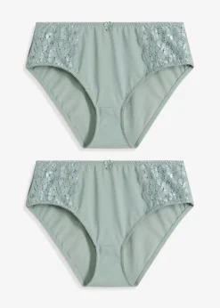 Maxislip mit zarter Spitze (2er Pack)