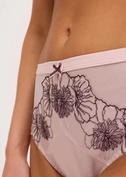 Maxislip mit zarter Stickerei