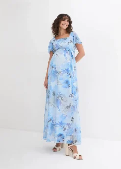 Maxi-Umstandskleid aus zartem Mesh