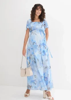 Maxi-Umstandskleid aus zartem Mesh